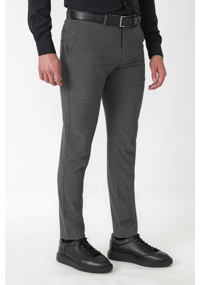 Slim Fit Yan Cep Esnek Yünlü Antrasit Pantolon P 1232