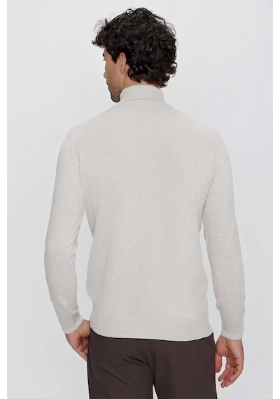 Morven Basic Dinamik Fit Rahat Kesim Balıkçı Yaka Triko Kazak 99kc017003653 Bej
