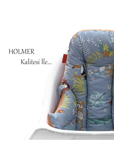 Holmer Leke Tutmaz Organik Mama Sandalyesi Minderi & Kılıfı Md