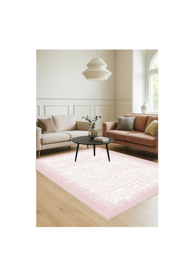 Pembe Dijital Baskı Halı Kaymaz Tabanlı Yıkanabilir Halı Yolluk Salon Halısı121
