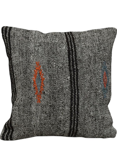 Zehra Abla Halı Yeni El Dokuma Dekoratif Kilim Kırlent Yastık Kılıfı 6433 Çok Renkli