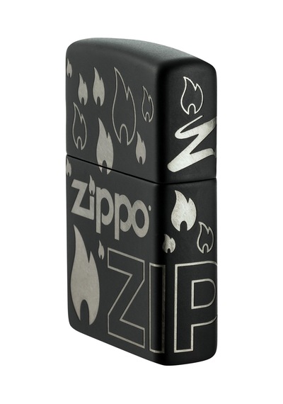 Zippo Monochrome Blaze Dizayn Çakmak Siyah