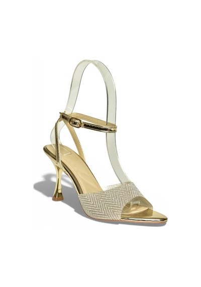 Fox Shoes Y820140034 Altın Ayna İnce Topuklu Kadın Abiye Ayakkabı Altın