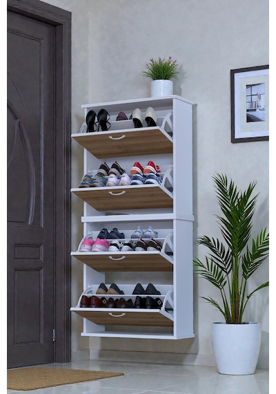 Eliusta Berrak Meşe 8 Bölmeli Ayakkabılık 72 Cm Genişlikte Duvara Monte 72x156x26 Cm Ayakkabılık Meşe Eliusta Berrak Meşe 8 Bölmeli Ayakkabılık 72 Cm Genişlikte Duvara Monte 72x156x26 Cm Ayakkabılık Meşe