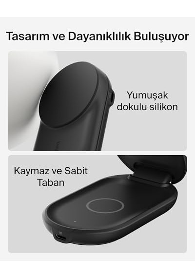 Ultracharge Magsafe Uyumlu 2 Si 1 Arada Qi2 25w Kablosuz Şarj İstasyonu, İphone 16, Airpods, Pixelsnap, Dönüştürülebilir Masaüstü Standı, Usb-c Portlu, 45w Adaptör, Siyah Ultracharge Magsafe Uyumlu 2 Si 1 Arada Qi2 25w Kablosuz Şarj İstasyonu, İphone 16, Airpods, Pixelsnap, Dönüştürülebilir Masaüstü Standı, Usb-c Portlu, 45w Adaptör, Siyah