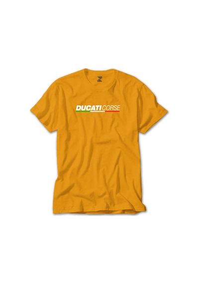 Ducati Corse Text Sarı Tişört