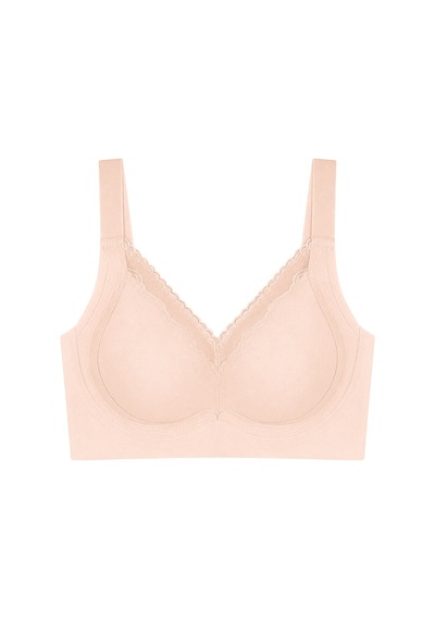 Cottonill Seamless Bra - Seravia Latte Lazer Kesim Dantelli Minimizer Kadın Sütyen