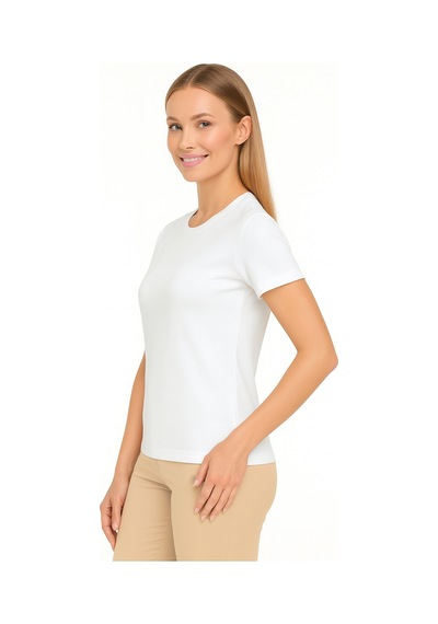Parlingerie Kısa Kol Bisiklet Yaka Atlet Body Beyaz
