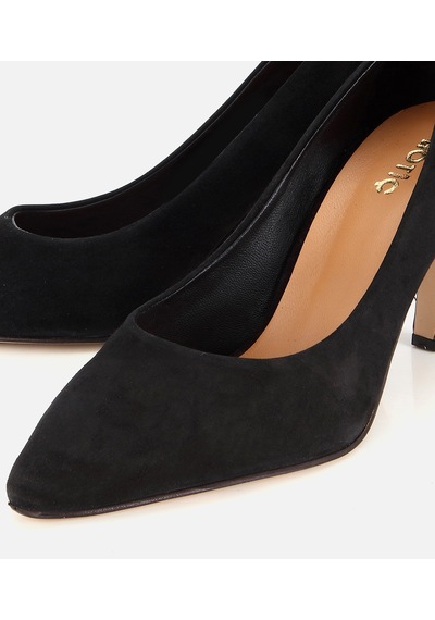 Hotiç Kadın Süet Deri Siyah Klasik Stiletto Ayakkabı 01ayh321900a100 01ayh321900a100 Siyah