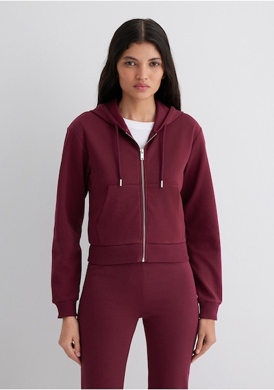 Mavi - Kapüşonlu Bordo İnterlok Sweatshirt 1s10424-70394 Bordo
