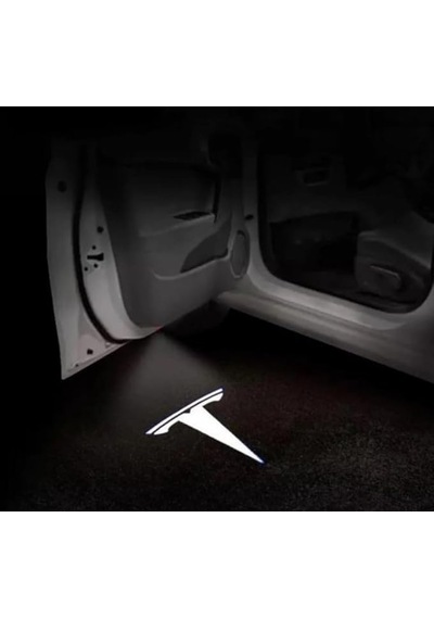 Ayrex E-garaj Tesla Model Y İle Uyumlu Araç Kapısı Hd Led Projektör Işığı Logo - Yüksek Çözünürlük