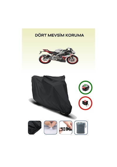 Siyah Aprilia Rs 660 Motosiklet Brandası Arka Çanta Uyumlu