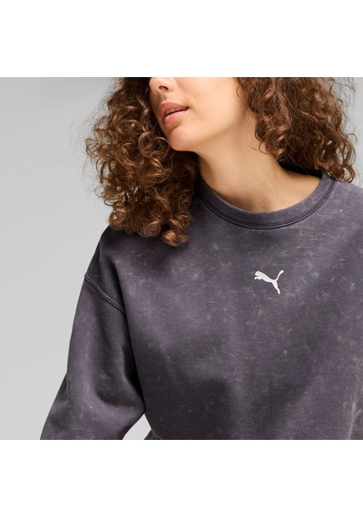 Puma Dare To Kadın Relaxed Yıkamalı Bisiklet Yaka 626799 69 Gri