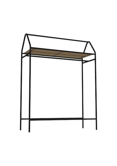 Home Hanger Siyah Elbise Askılığı Raflı New Design Konfeksiyon Askısı Siyah