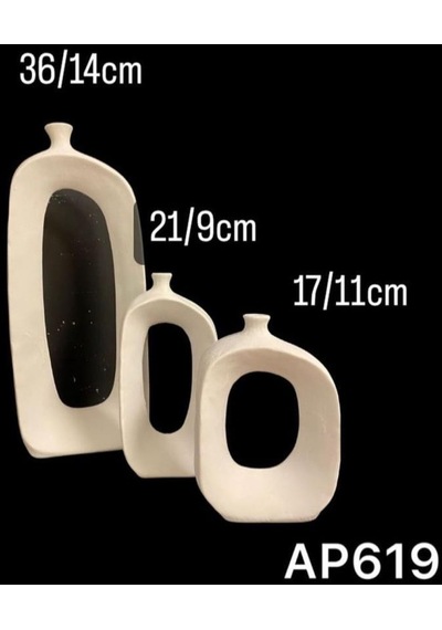 Polyester Dekoratif Vazo Seti 3'lü Ap0619