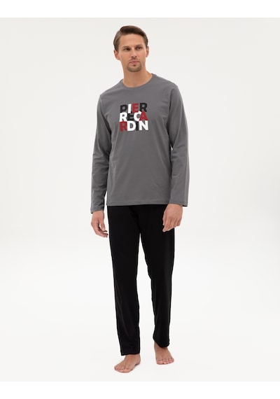 Pierre Cardin Erkek Koyu Gri Pijama Takım 50322654-vr080 Koyu Gri