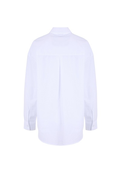 Fabrika Beyaz Kadın Loose Fit Taşlı Gömlek F5wl-gml0100