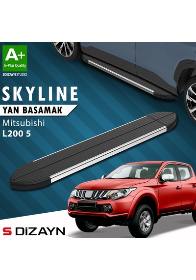 S-dizayn Mitsubishi L200 5 Skyline Krom Yan Basamak 193 Cm 2015-2019 A+ Kalite