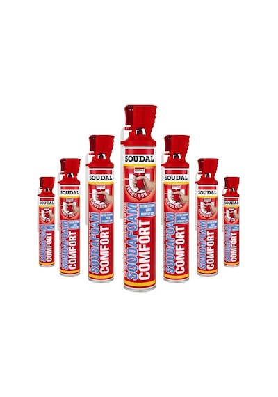 Soudafoam Comfort Poliüretan Köpük 750ml, 12 Adet Koli, Sızdırmazlık Ve Yalıtım