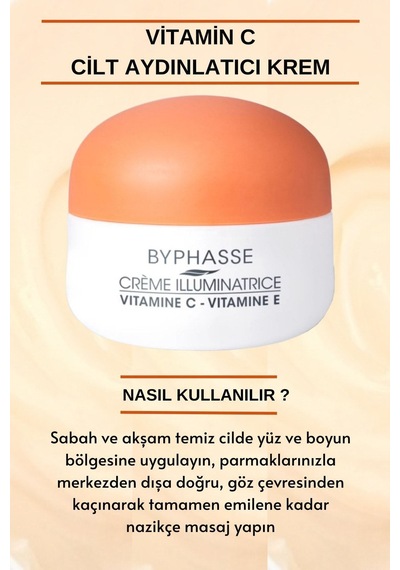 Byphasse Vitamin-C Skin Booster Aydınlatıcı Cilt Bakım Kremi 50 ML