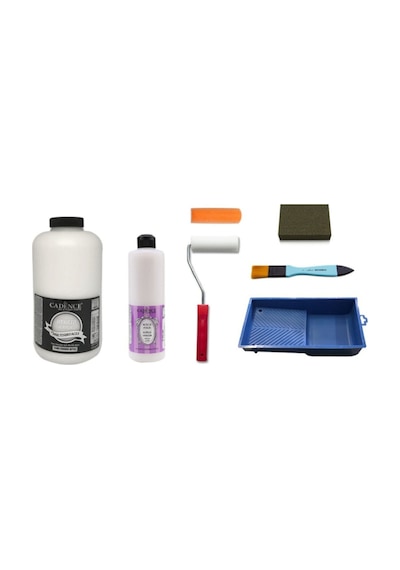 Cadence 2 Litre Eskimiş Beyaz Boya 500Ml Parlak Vernik Set