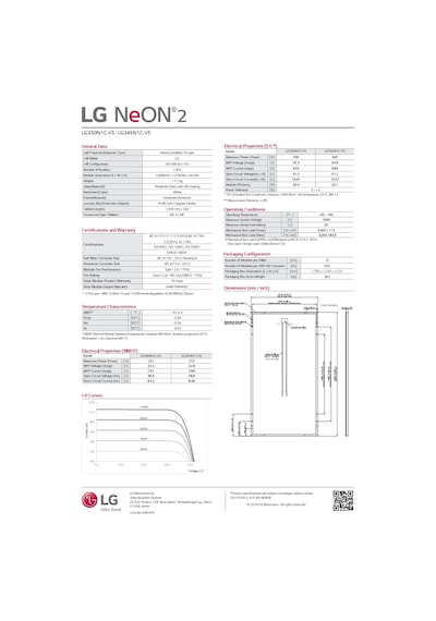 Lg Neon 2 3520 W Solar Panel
