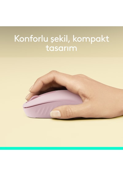 Logitech M196 Bluetooth Kablosuz Kompakt Pc Ve Mac İle Uyumlu Mouse - Pembe
