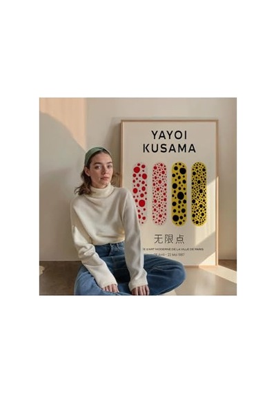 Yayoi Kusama Çerçevesiz Poster, Modern Dekoratif Çerçevesiz Poster, Tablo, Yayoikusama-13, 40 X 50