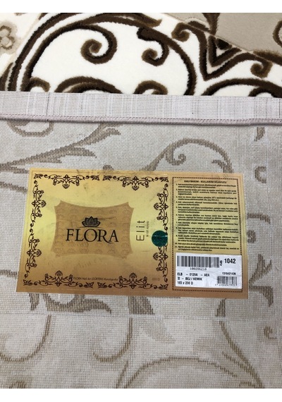 Flora Halı Elit 0129 A Bej Kemik 165X230 Krem 4 M2 Halı !