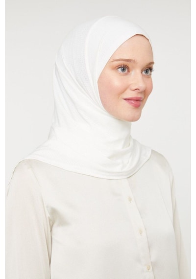 Melodi Scarf Kadın Tesettür Pratik Hijab Şal Ekru Ekru