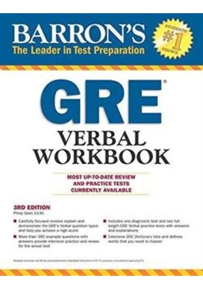 Barron's GRE Verbal Workbook (3Rd Ed) 9781438009582