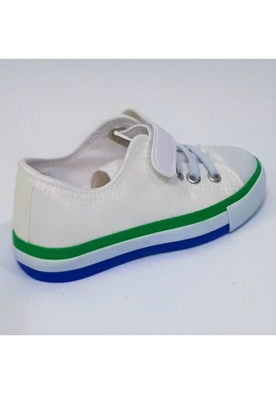 Fiyra 9002 Beyaz Keten Sneaker Cırtlı Çocuk Spor Ayakkabı 001