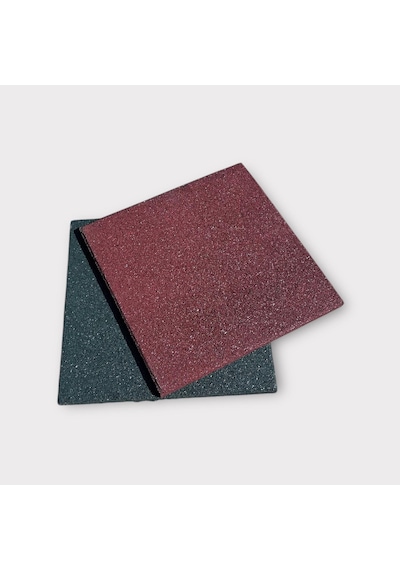 Kauçuk Zemin Kaplama Karo Yeşil 40x40x2 Cm - 35m2 Paketli-605 Çok Renkli