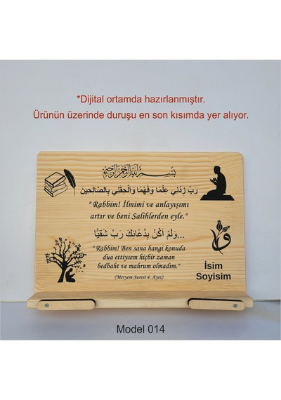 Münzevi Masaüstü Ahşap Rahle/tablet/kitap Tutucu-model014