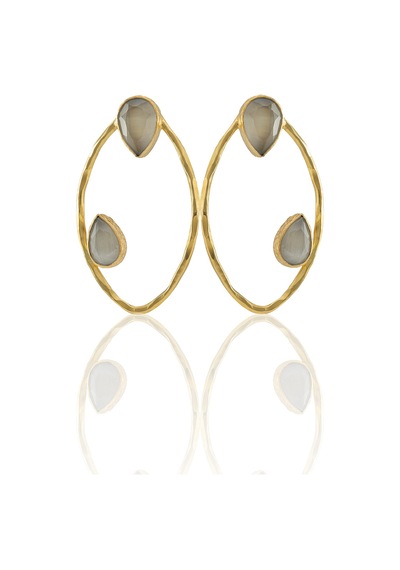 Kadir Jewellery 22 Ayar Altın Kaplama Geometrik Küpe -el İşçiliği Ve Hipoalerjenik Küpe çok renkli