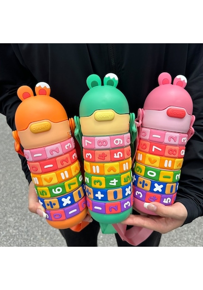 Maskot 430ml Karikatür 316 Paslanmaz Çelik Termos Yurt Dışından Çok Renkli