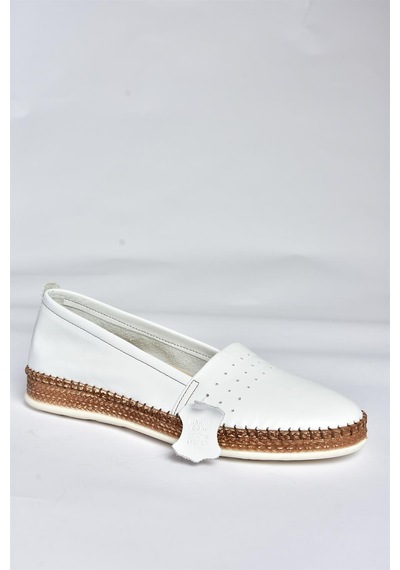 Fox Shoes P555002503 Beyaz Hakiki Deri Günlük Kadın Ayakkabı Beyaz-hakiki Deri Beyaz