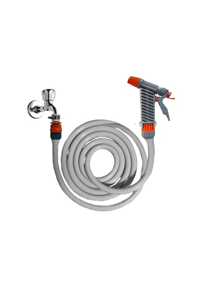 Plasyay Düz Sulama Yıkama Hortum ve Tetik Başlıklı Set 7.5 Metre