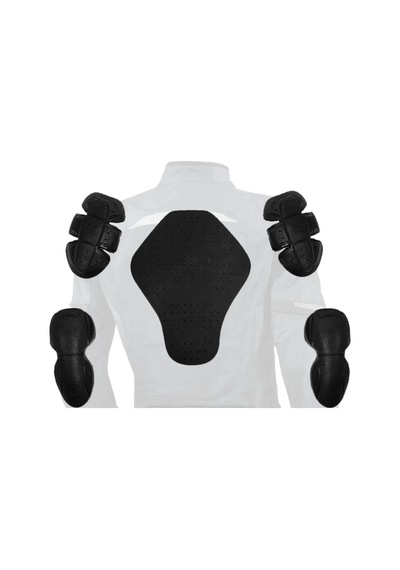 Motoanl Motosiklet Kadın Montu Full Korumalı 4 Mevsim Deri Ve Maxdura Kumaş Mont White