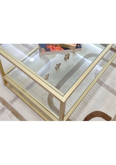 Orta Sehpa Gold Cam Temperli Cam