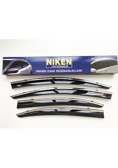 Niken Renault Megane 4 Sedan 2016-2020 Kromlu Cam Rüzgarlığı 4.Lü