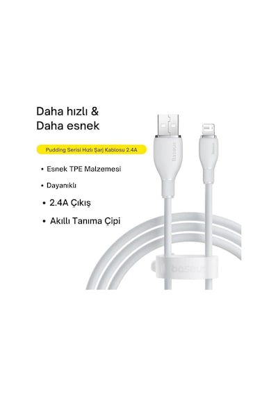 Baseus Ultra Hızlı 1.2mt 2.4a Apple Uyumlu iPhone Şarj Kablosu 11 12 13 14 Pro Max Kablo Akım Ve Isı Korumalı Mor