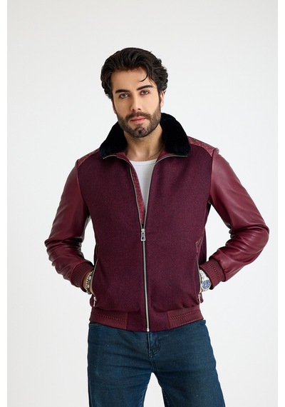 Franko Armondi Klasik Erkek Deri Ceket E49-kd-2916 Bordo