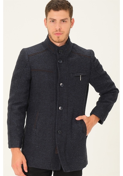 Plt8369 Dewberry Palto - Siyah - Lacivert-Siyah-Lacivert Lacivert - Siyah