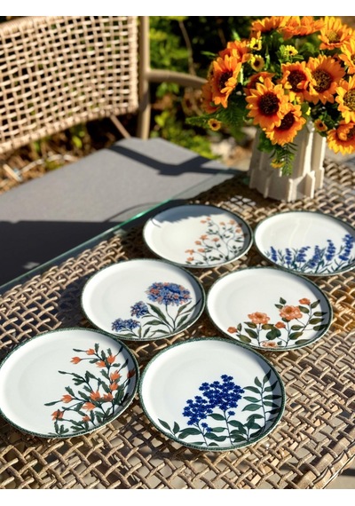 Porland Flower Garden 6 Kişilik Servis Tabağı 24cm 04ppo000225 Çok Renkli