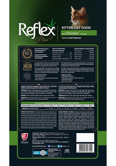 Tr Plus Tavuk Etli Yavru Kedi Maması 1.5 Kg