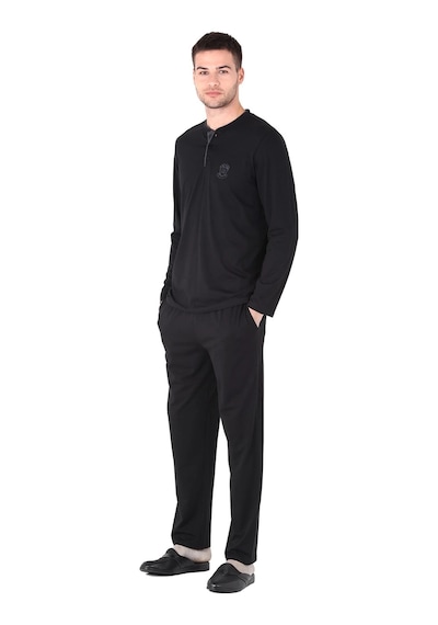 Epilons Zenvial D's Damat 221001 Uzun Kol Pijama Takımı Zenviall2 Siyah