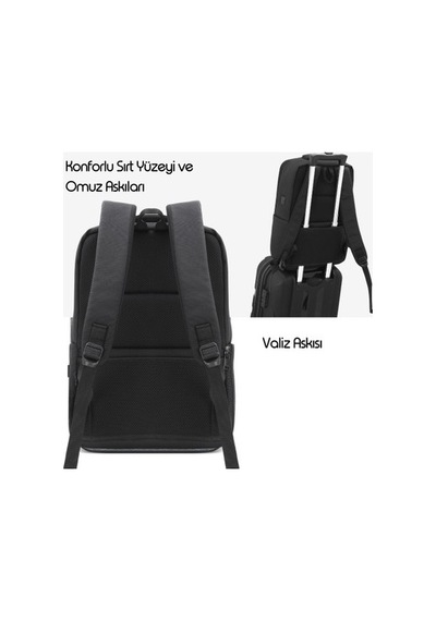 15.6" Office Pro-1 Notebook Sırt Çantası, Koruyucu Özellik