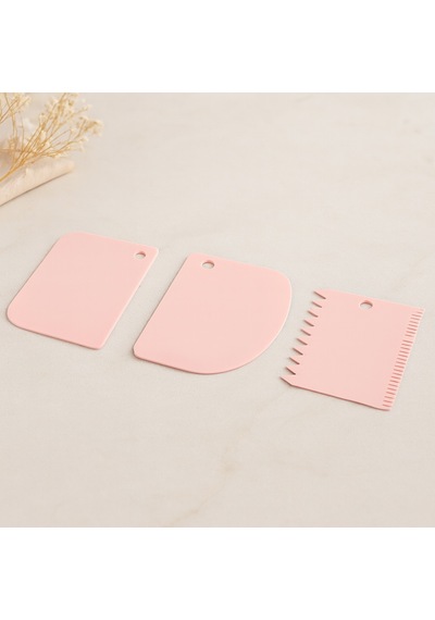 Plastik Hamur Kesici Ve Kazıyıcı 3lü Set Çok Renkli