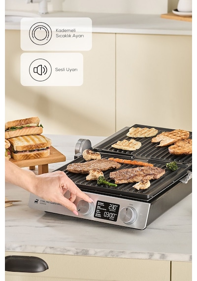 Karaca Compact Steel Pro Sear and Grill 2007 Izgara ve Tost Makinesi